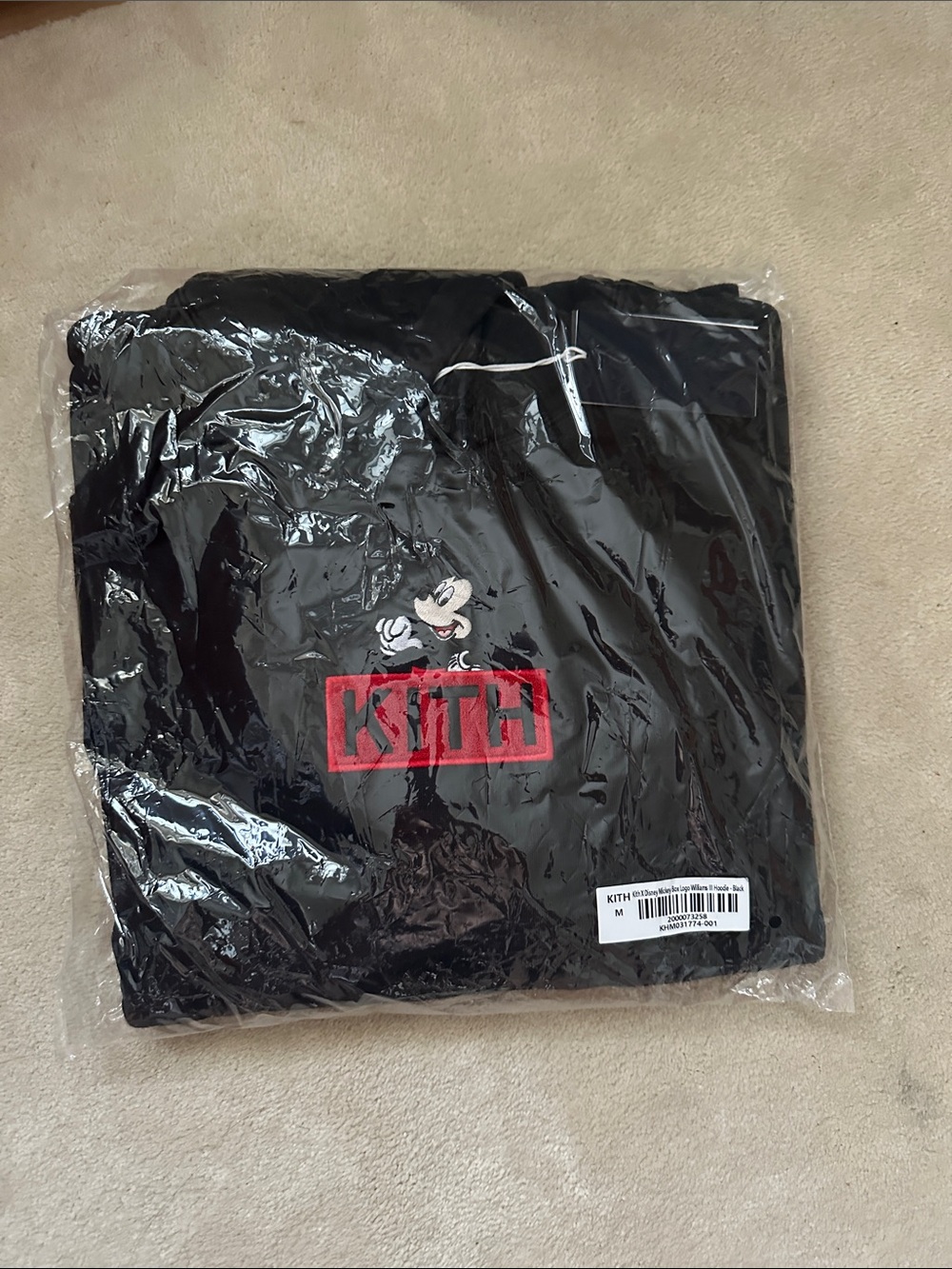 Authentic KITH x Mickey Mouse Men's Hoodie Black Size M